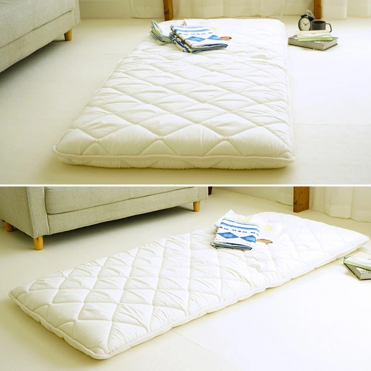 特価超激得 小さい 敷布団 寝具 約90×180cm アイボリー 抗菌 防臭 防ダニ コンパクトサイズ 日本製 4つ折り 来客用 車中泊用  ds-2465593：激安！家電のタンタンショップ
