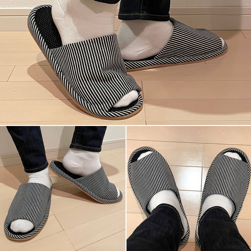 3L 大きいルームシューズ 着用イメージ