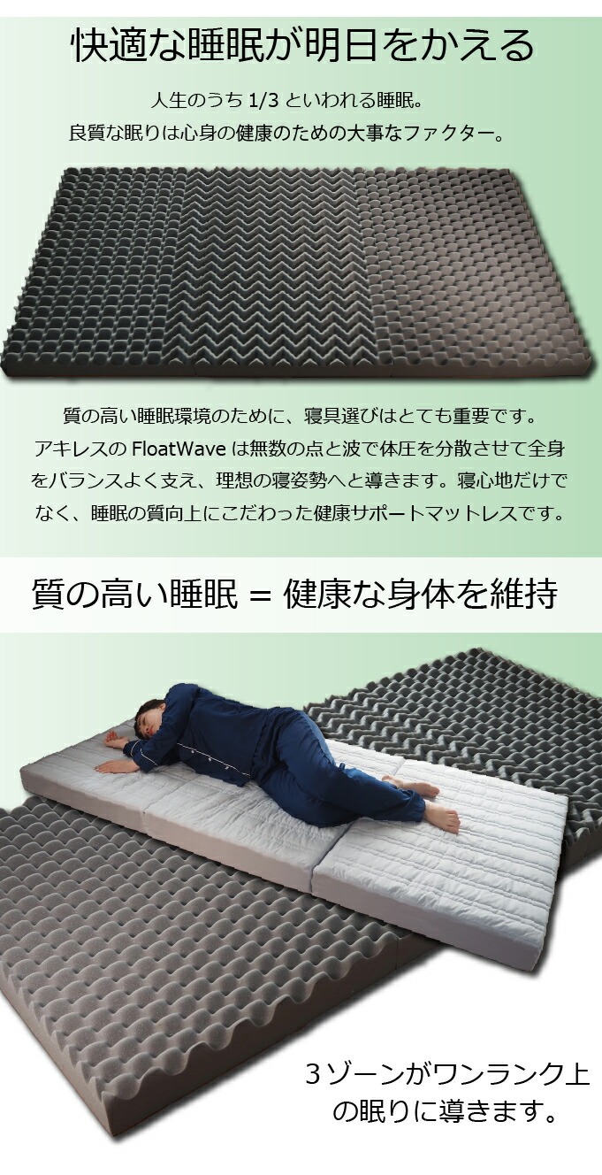 健康サポートマットレス 3ゾーンがワンランク上の眠りに導きます