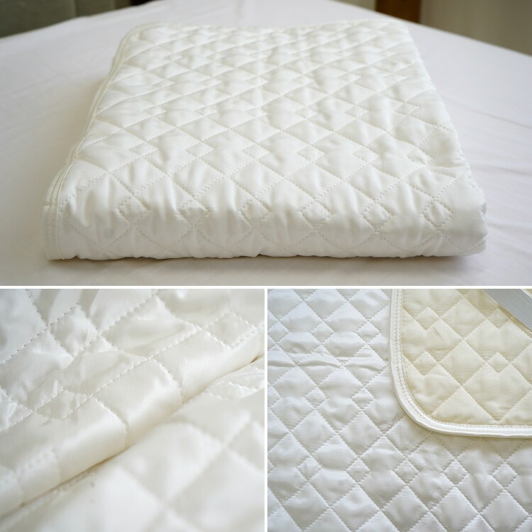 日本製 シルク敷パッド ホワイト