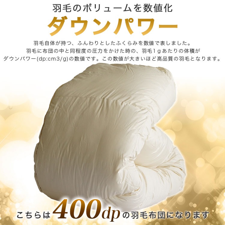 羽毛のダウンパワー400dp