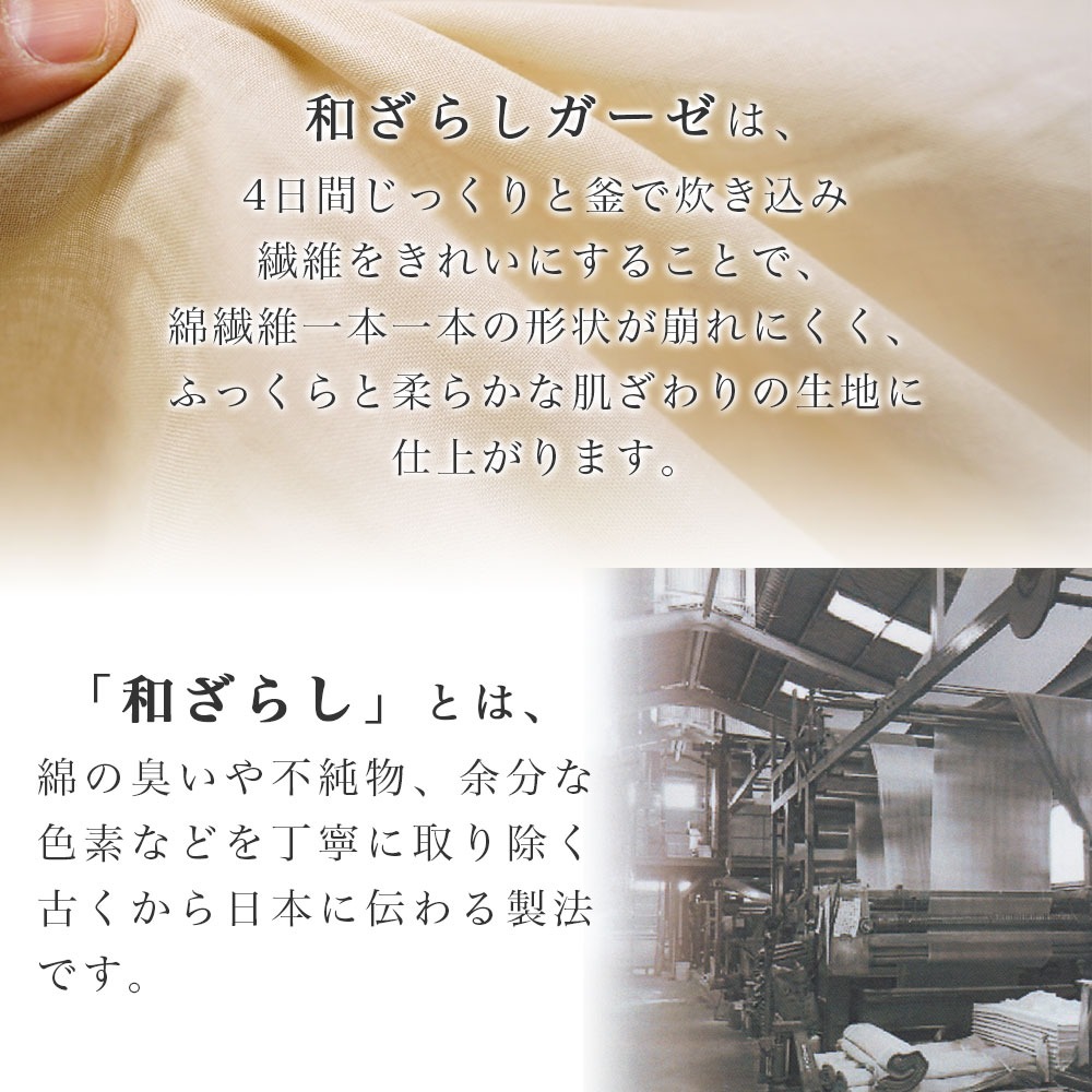 掛け布団カバー 和晒ガーゼについて