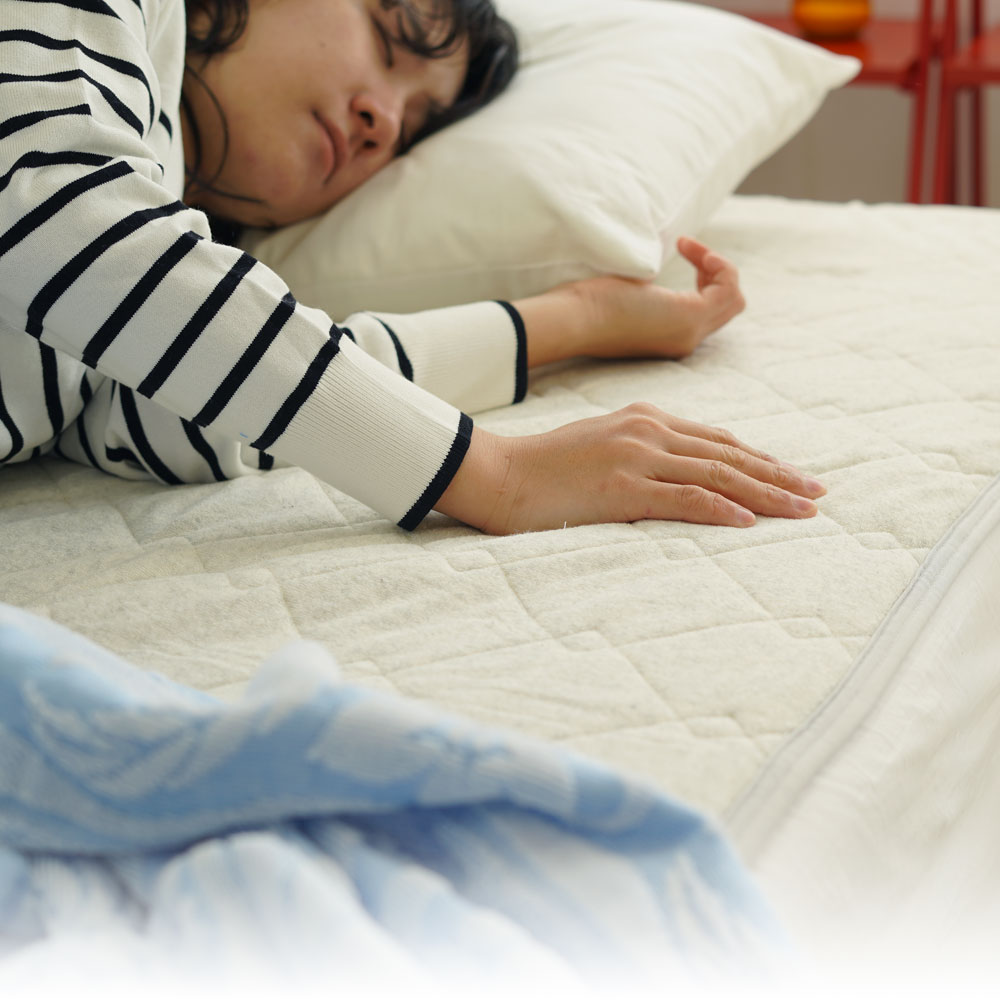 オーガニックコットン シンカーパイル 敷きパッド イメージ