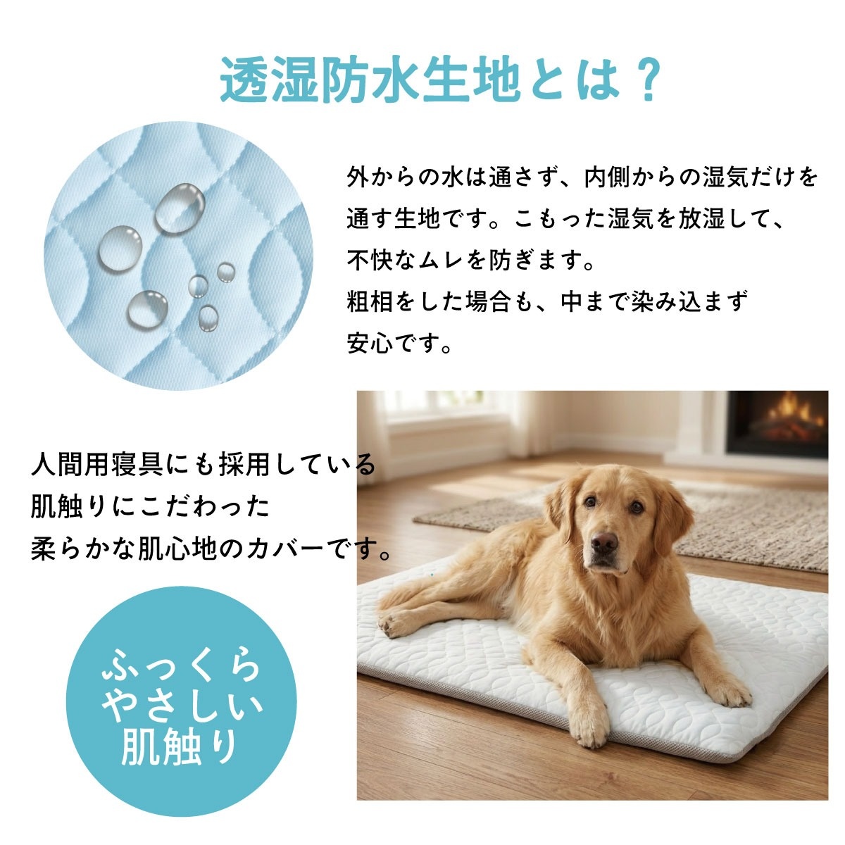 透湿防水ペットマットレス 透湿防水生地とは