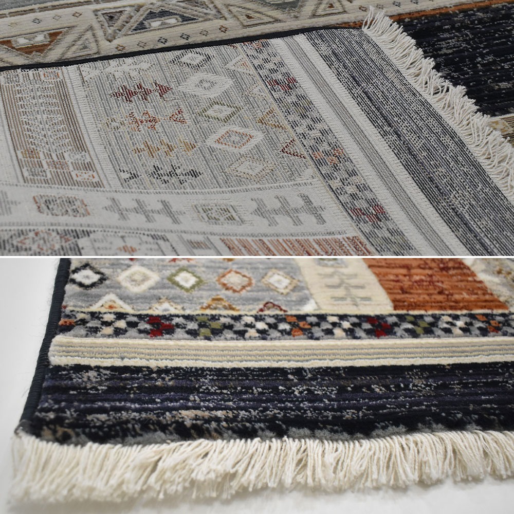 ウィルトン織ラグ・カーペット フリード ブルー